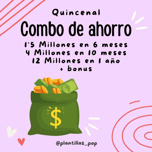 Combo de ahorro Quincenal! (3 Plantillas)