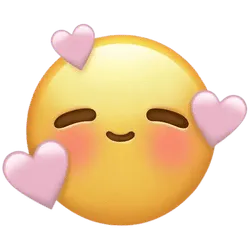 Carita con corazones