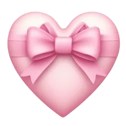 Corazon rosa con moño