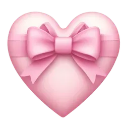 Corazon rosa con moño