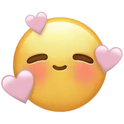 Carita con corazones