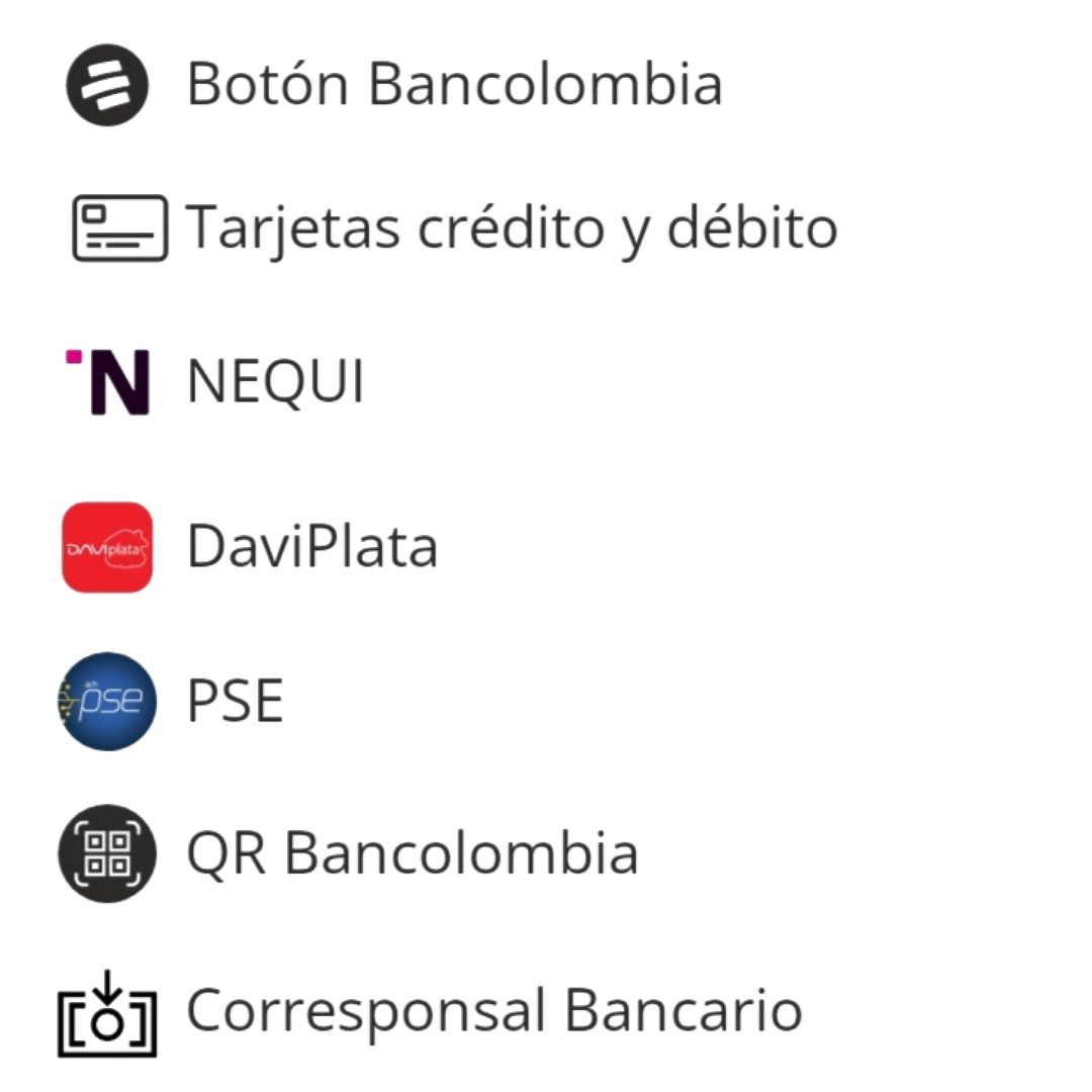 Imagen de medios de pago sin fondo
