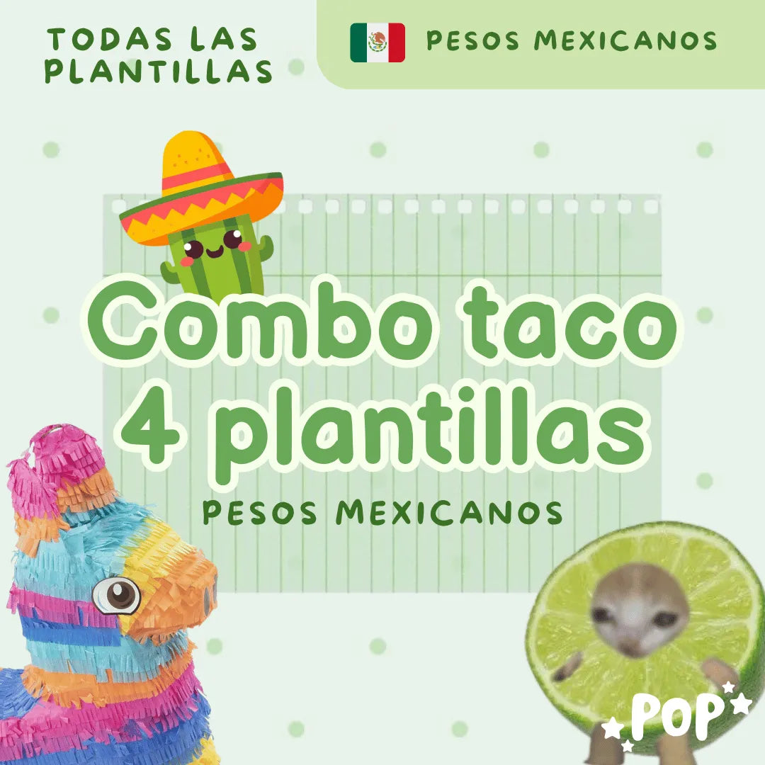 Plantillas de ahorro - Modo taco - combo