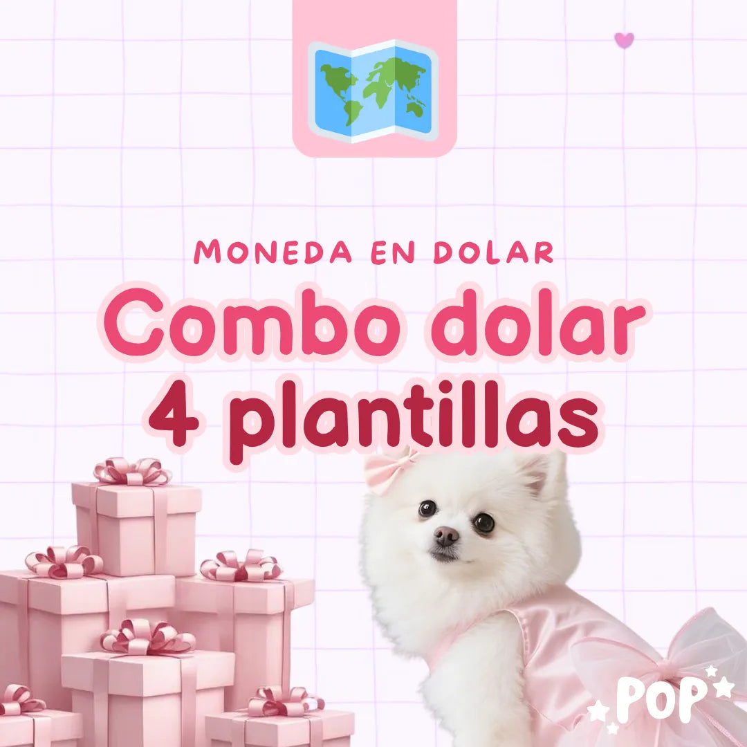 Combo de 4 plantillas de ahorro en dólares para imprimir
