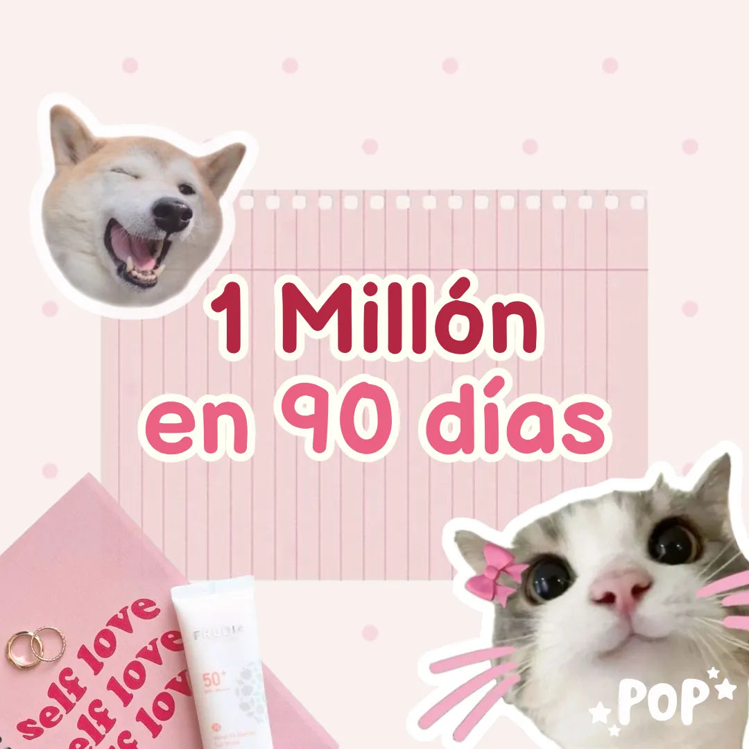 Plantilla de ahorro de 1 millón de pesos colombianos en 90 días - Plantillas Pop