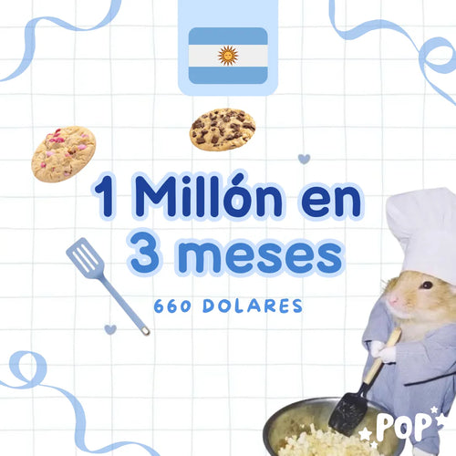 Plantilla de ahorro de 1 millón de pesos argentinos en 3 meses para imprimir