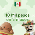 Plantilla de ahorro de 10 mil pesos mexicanos en 3 meses para imprimir
