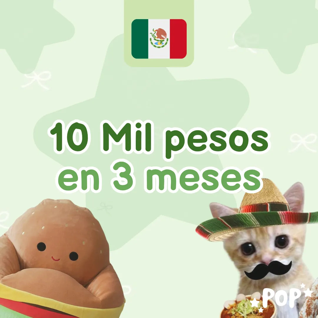 Plantilla de ahorro de 10 mil pesos mexicanos en 3 meses para imprimir