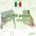 Plantilla de ahorro de 30 mil pesos mexicanos en 6 meses para imprimir