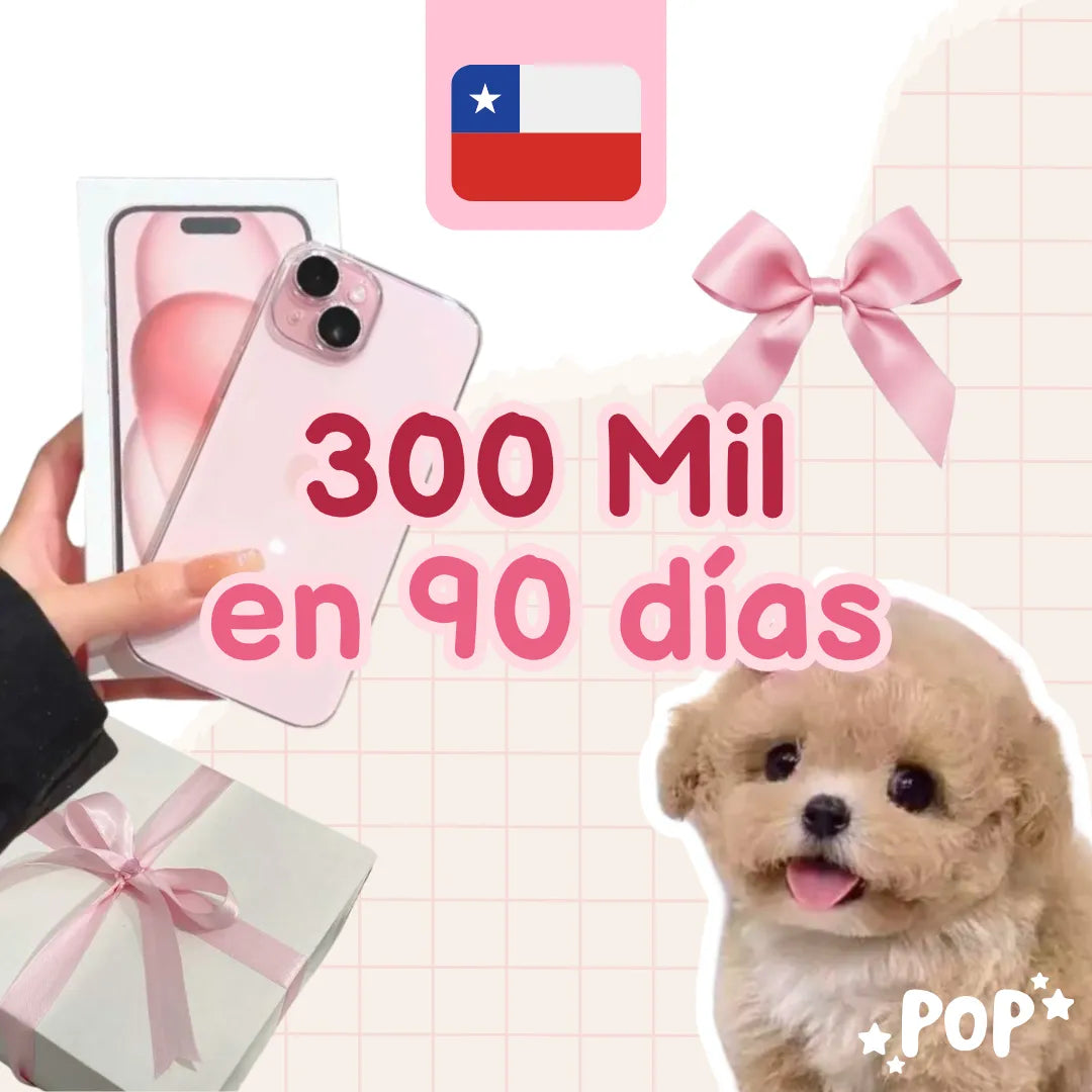 Plantilla de ahorro de 300 mil pesos chilenos en 90 días para imprimir