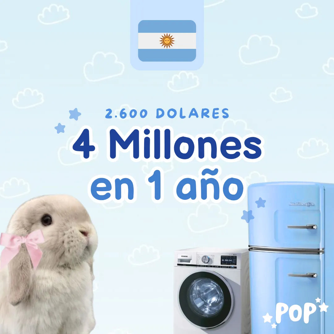 Plantilla de ahorro de 4 millones de pesos argentinos en 1 año para imprimir