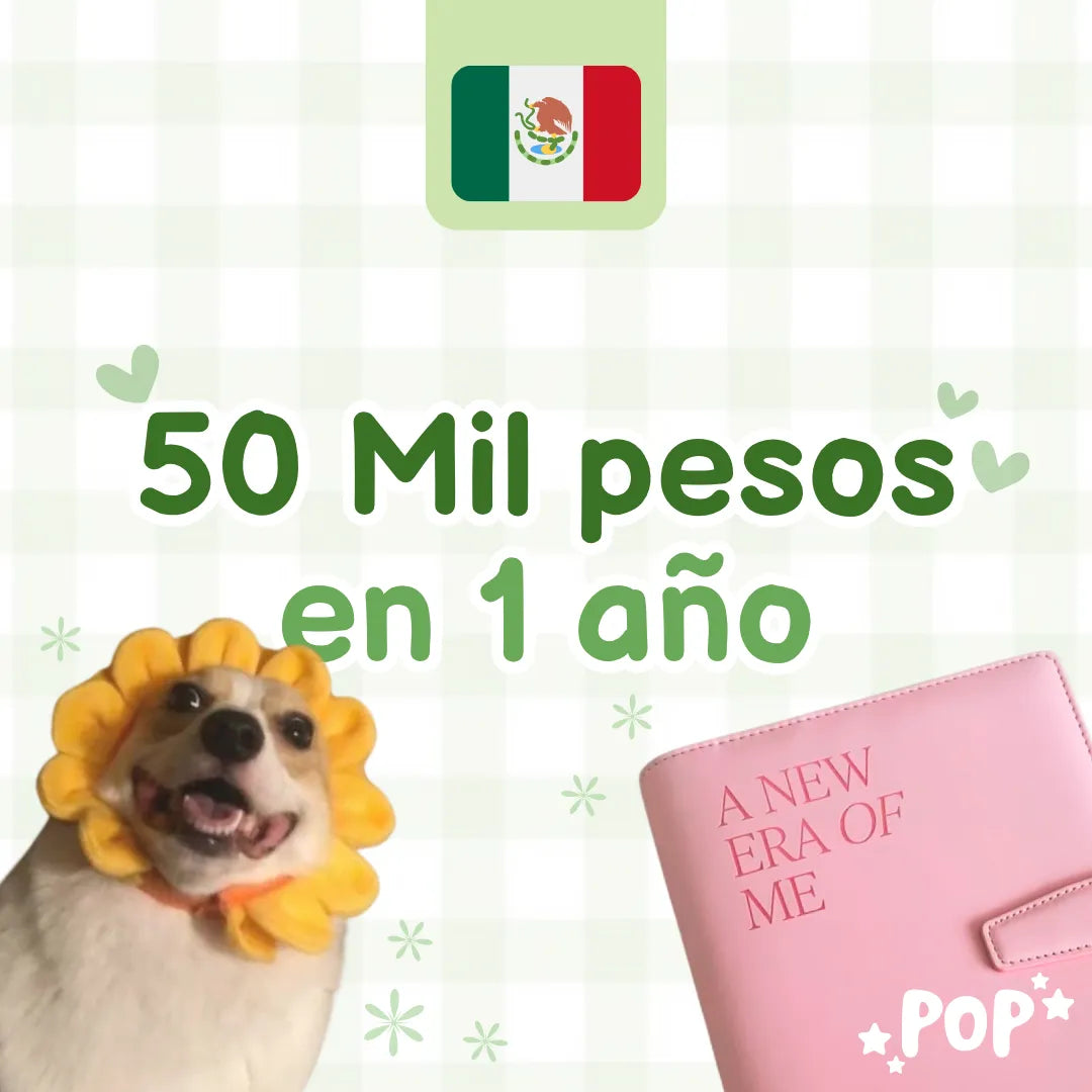 Plantilla de ahorro de 50 mil pesos mexicanos en 1 año para imprimir