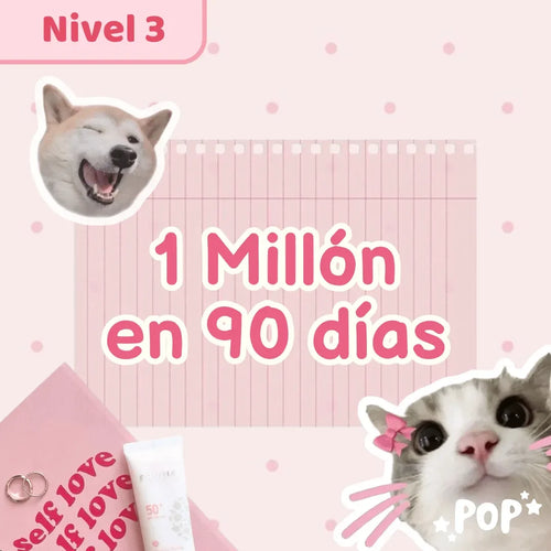 Plantilla de ahorro de 1 millón de pesos colombianos en 90 días - Plantillas Pop
